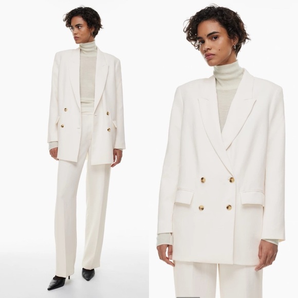 NWT Aritzia Wilfred Cherrelle Blazer in Light Birch Size Small $228
